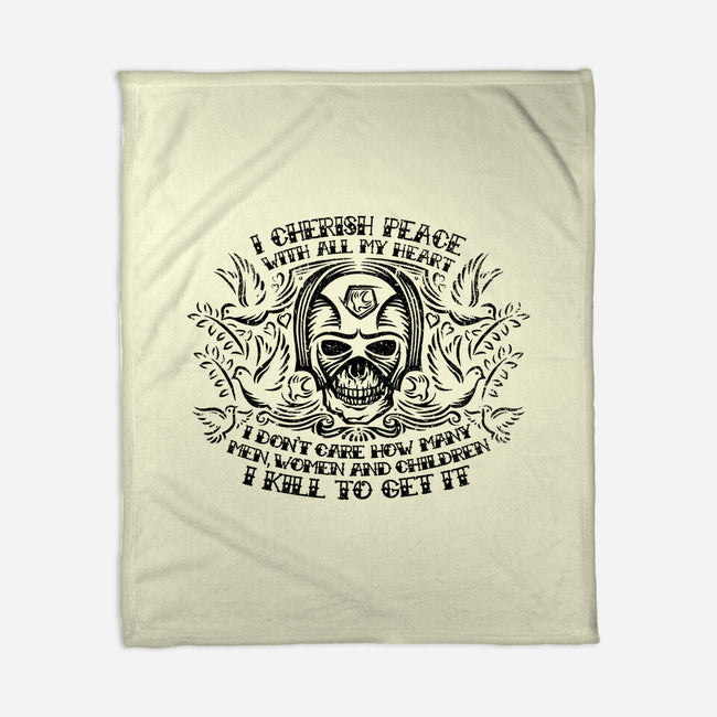 I Cherish Peace-none fleece blanket-kg07
