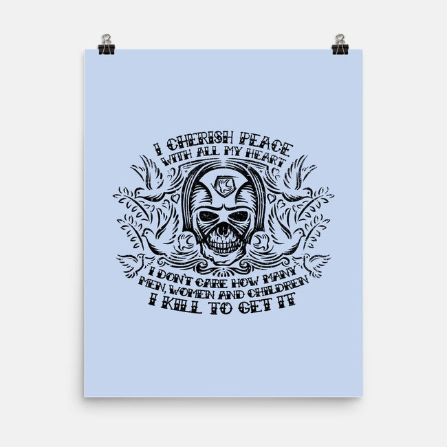 I Cherish Peace-none matte poster-kg07