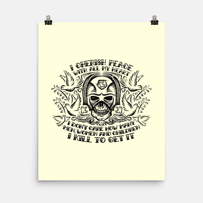 I Cherish Peace-none matte poster-kg07