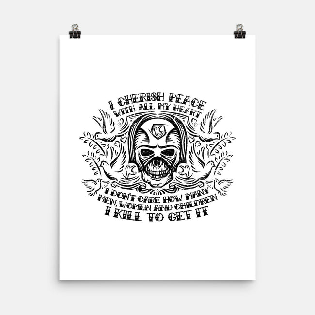 I Cherish Peace-none matte poster-kg07