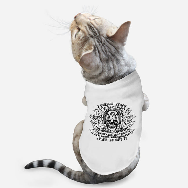 I Cherish Peace-cat basic pet tank-kg07