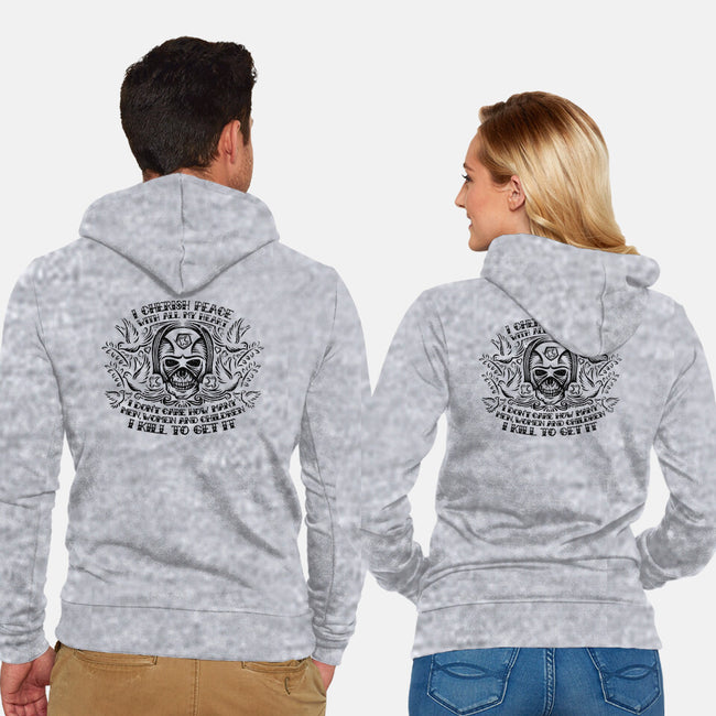 I Cherish Peace-unisex zip-up sweatshirt-kg07