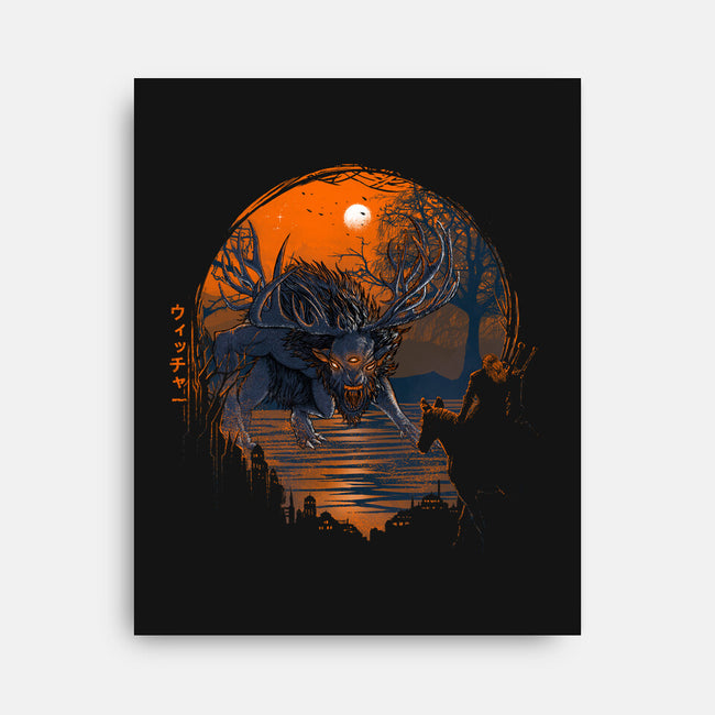 The Hunt-none stretched canvas-Ionfox