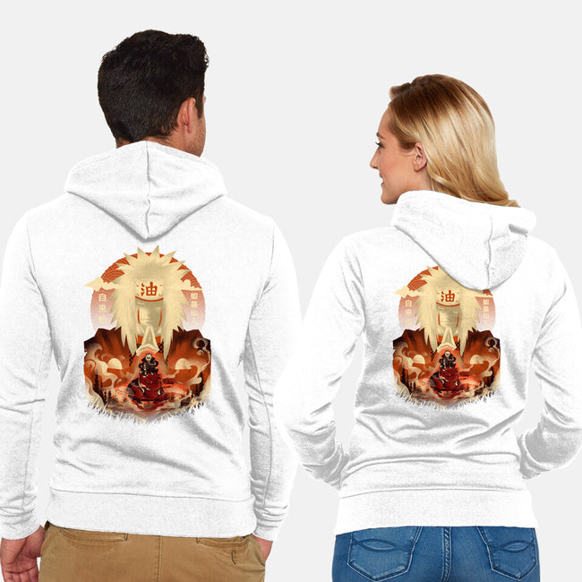 Attack Of Toad Sage-unisex zip-up sweatshirt-hypertwenty