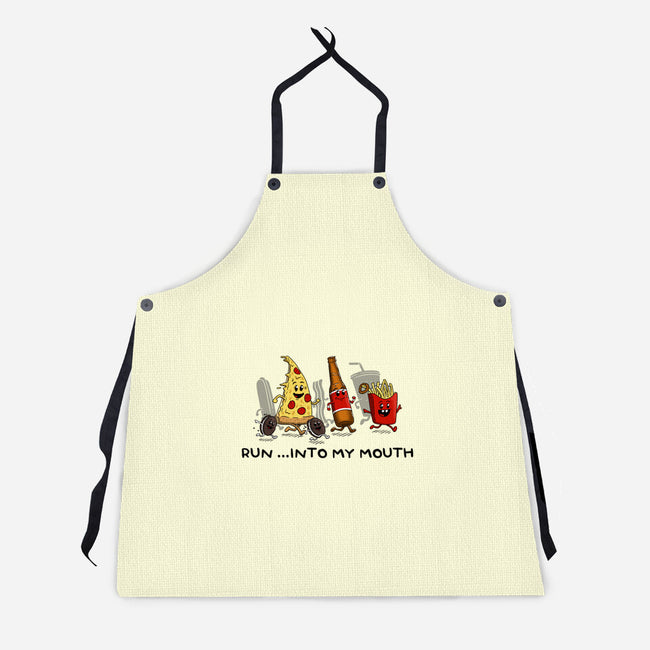 Run Into My Mouth-unisex kitchen apron-Paul Simic