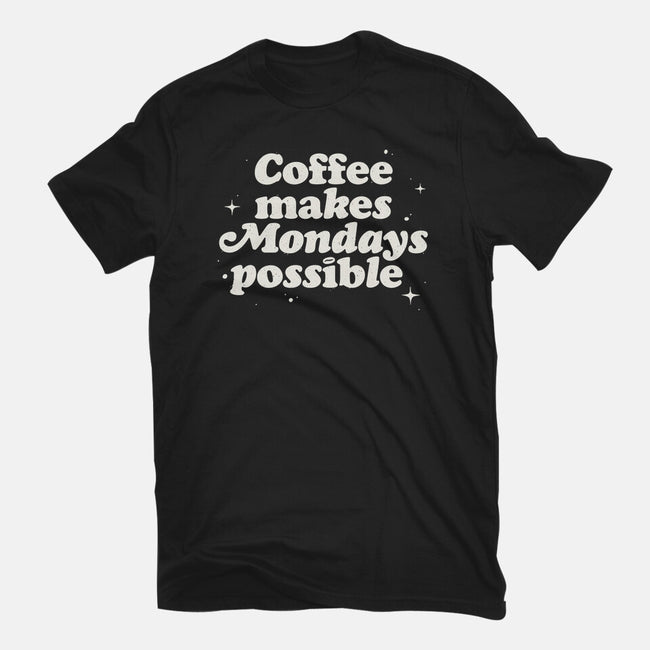 Coffee Makes Mondays Possible-womens fitted tee-zawitees