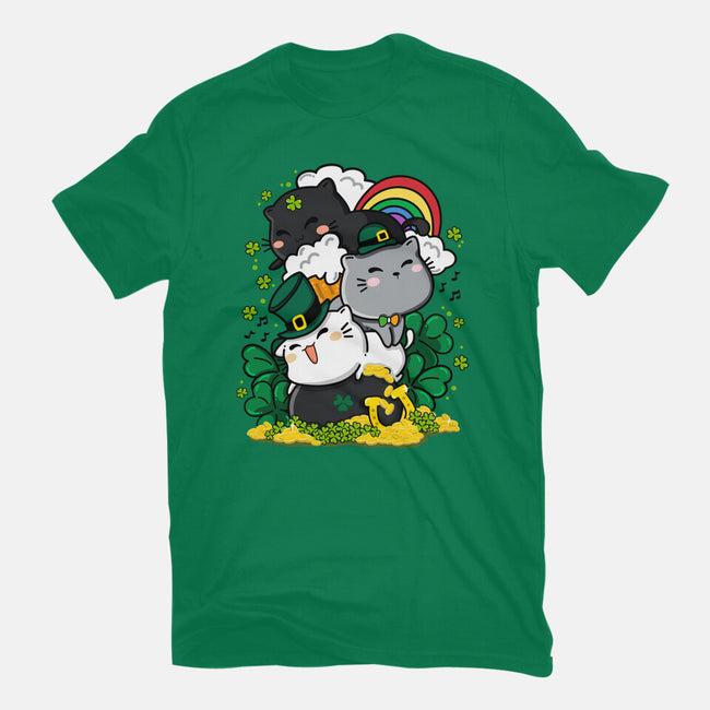 St. Purrty's Day-unisex basic tee-krisren28