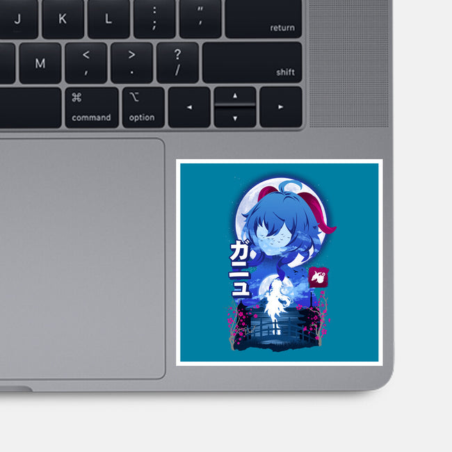 Ganyu-none glossy sticker-hirolabs