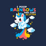 Pooping Rainbows-none memory foam bath mat-NemiMakeit
