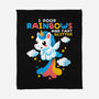 Pooping Rainbows-none fleece blanket-NemiMakeit