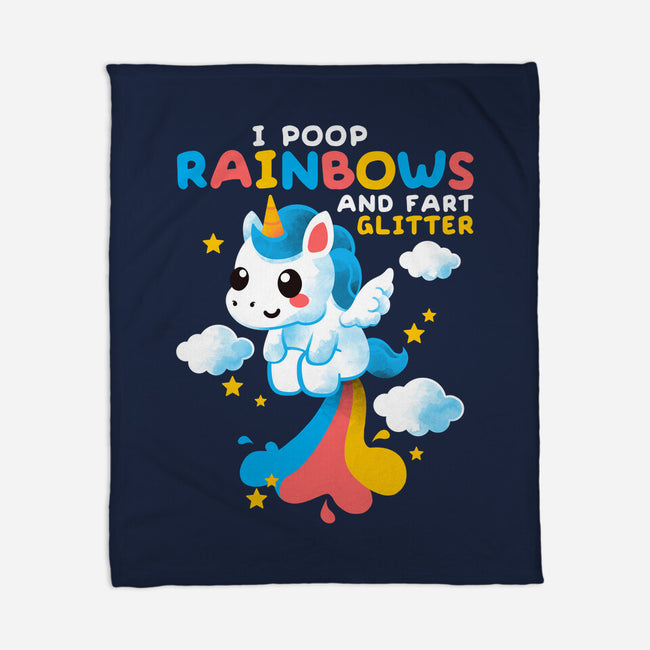 Pooping Rainbows-none fleece blanket-NemiMakeit