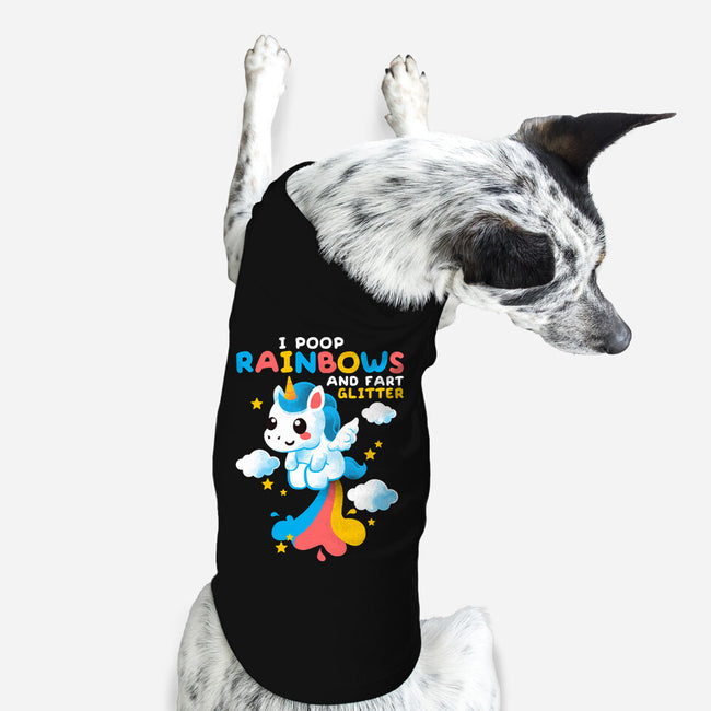Pooping Rainbows-dog basic pet tank-NemiMakeit