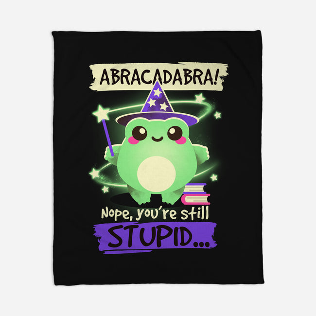 Abracadabra Frog-none fleece blanket-NemiMakeit