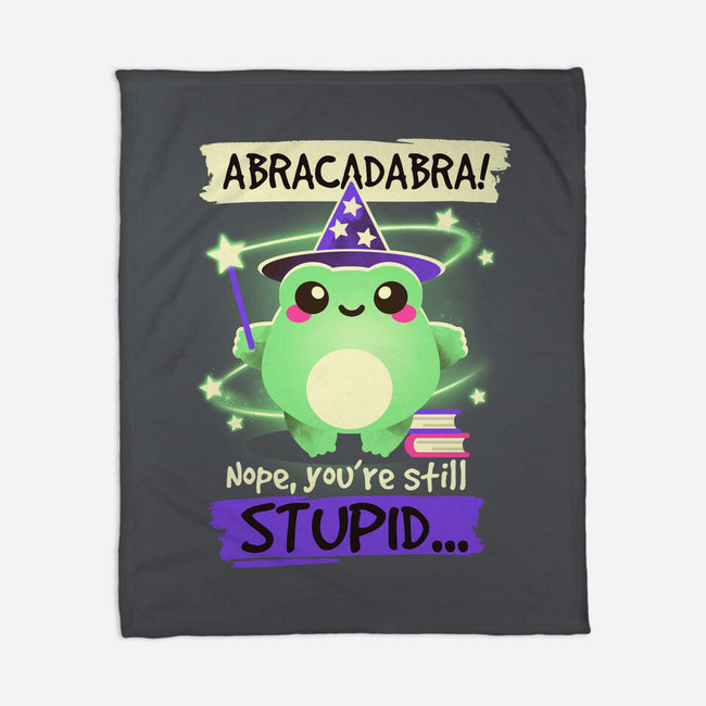 Abracadabra Frog-none fleece blanket-NemiMakeit