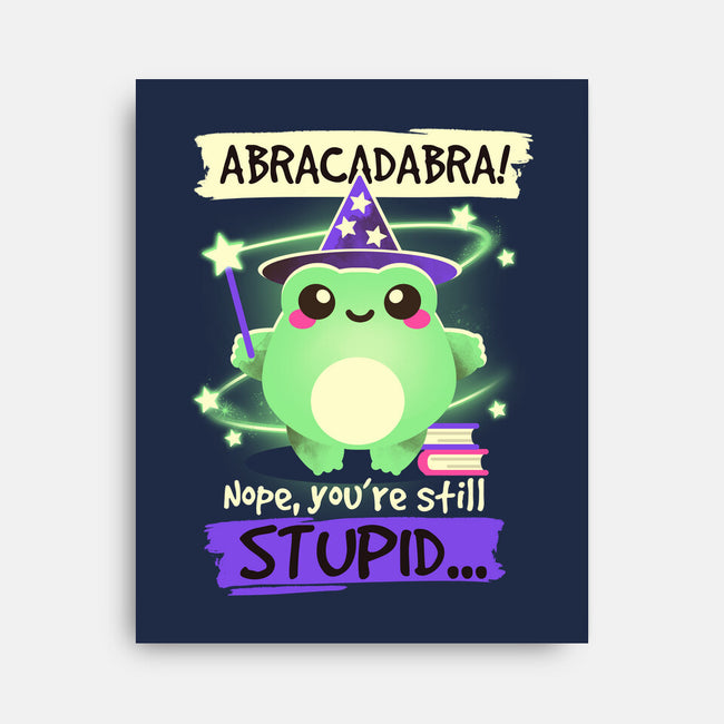 Abracadabra Frog-none stretched canvas-NemiMakeit