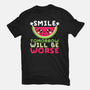 Watermelon Smile-womens basic tee-NemiMakeit