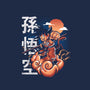 Goku In The Golden Cloud-womens fitted tee-Knegosfield