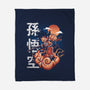 Goku In The Golden Cloud-none fleece blanket-Knegosfield