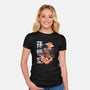 Goku In The Golden Cloud-womens fitted tee-Knegosfield