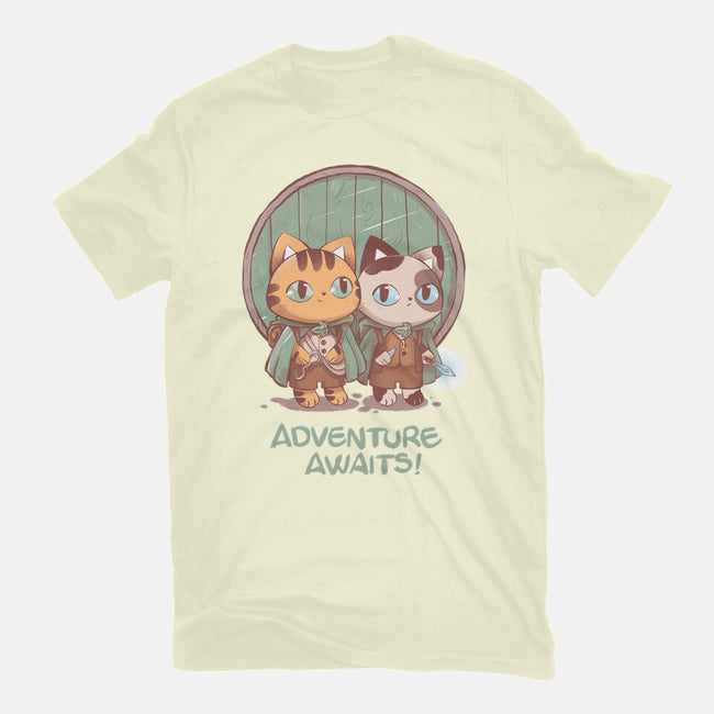 Kitten Adventure Awaits-mens basic tee-ricolaa