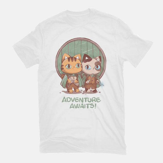 Kitten Adventure Awaits-womens basic tee-ricolaa
