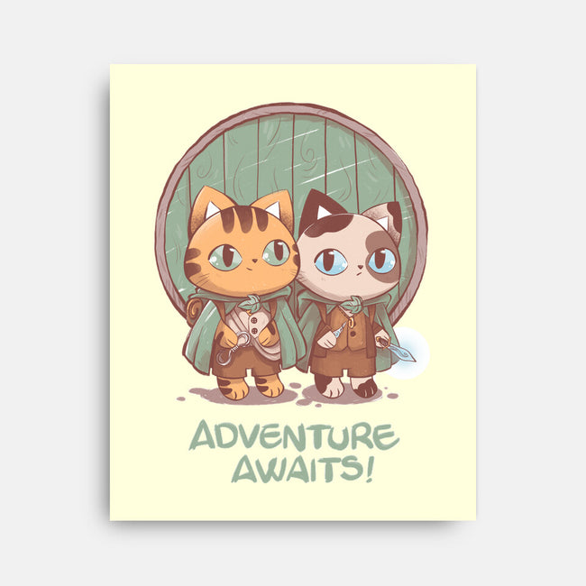 Kitten Adventure Awaits-none stretched canvas-ricolaa