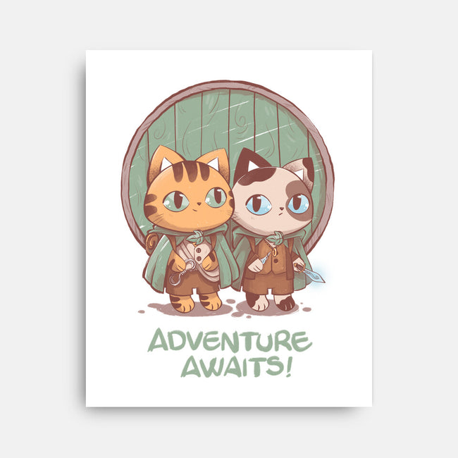 Kitten Adventure Awaits-none stretched canvas-ricolaa