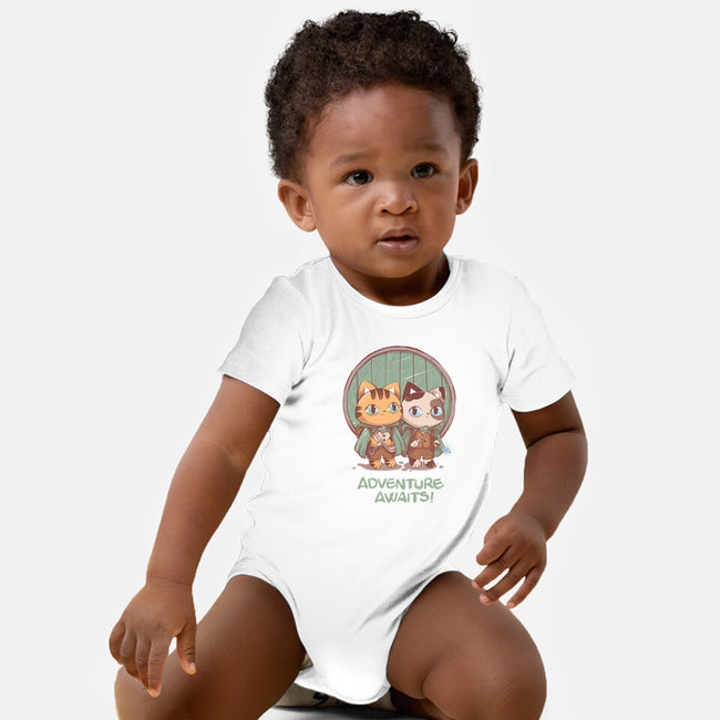 Kitten Adventure Awaits-baby basic onesie-ricolaa