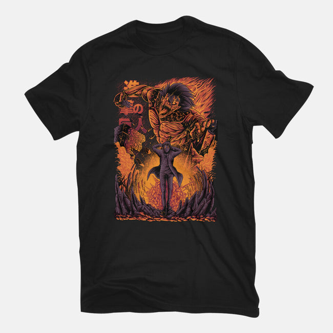 Eren X Attack Titan-womens basic tee-alanside