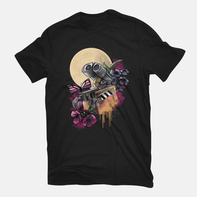 Moonlight Robot-womens fitted tee-fanfabio