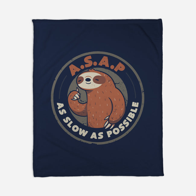 As Slow As Possible-none fleece blanket-eduely