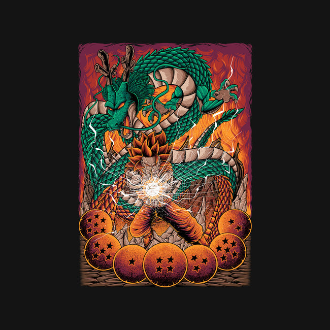 Goku X Shenlong-mens premium tee-alanside