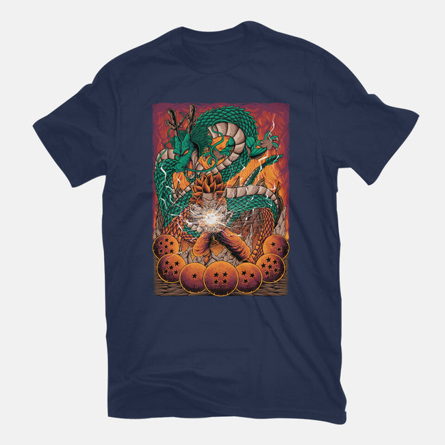 Goku X Shenlong-mens premium tee-alanside