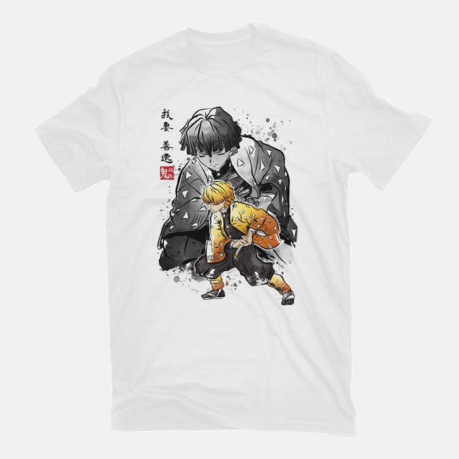 Slayer Zenitsu-womens basic tee-DrMonekers