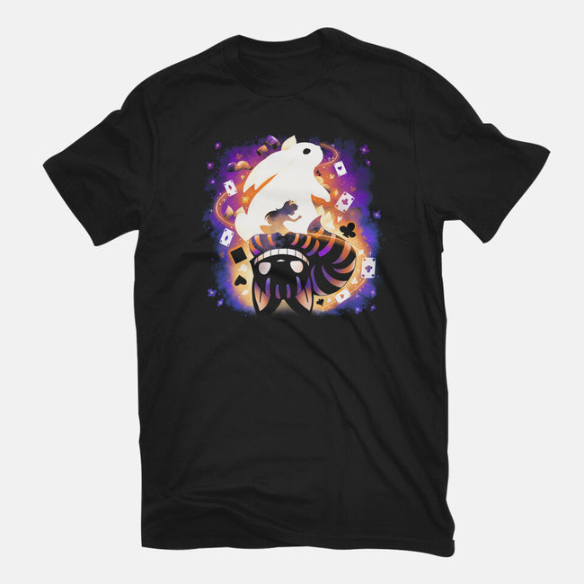 Cheshire White Rabbit-womens basic tee-Vallina84