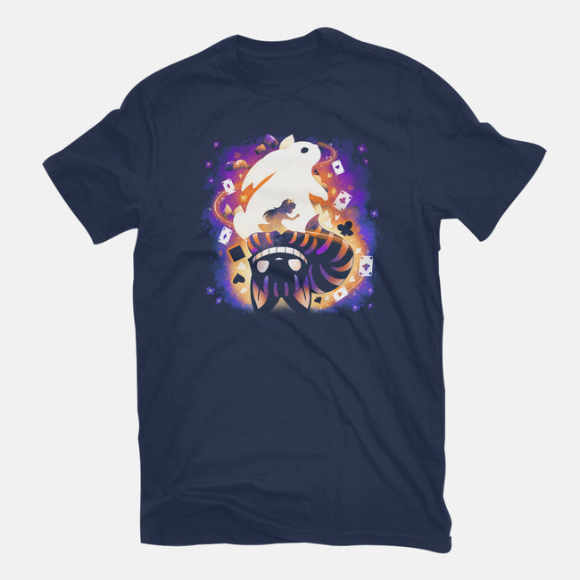 Cheshire White Rabbit-womens basic tee-Vallina84