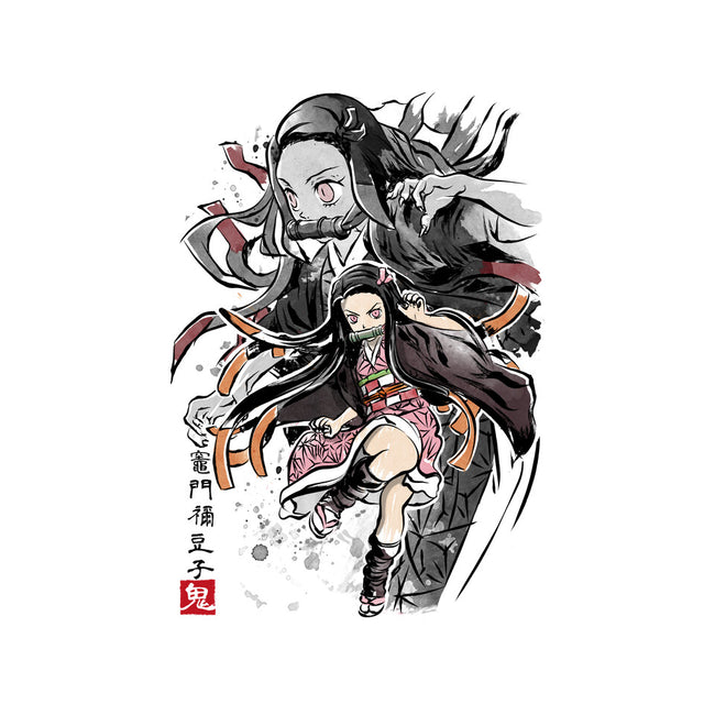 Demon Nezuko Sumi-E-cat basic pet tank-DrMonekers