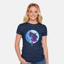 Nezuko Under The Moon-womens fitted tee-ddjvigo