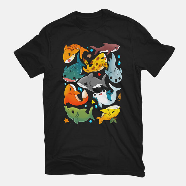 Shark Family-youth basic tee-Vallina84