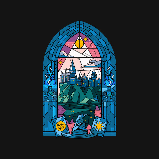 Stained Glass Castle-none stretched canvas-daobiwan