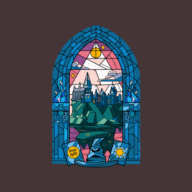 Stained Glass Castle-none stretched canvas-daobiwan