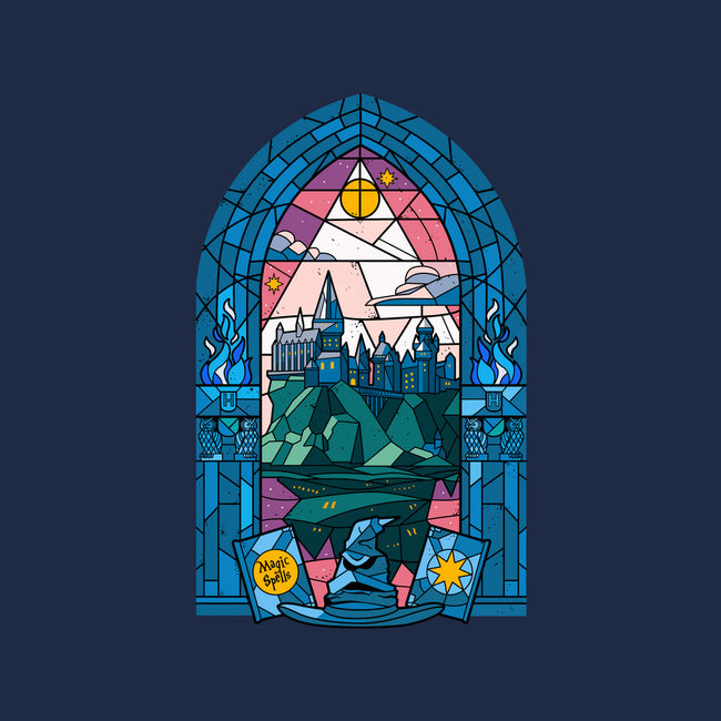 Stained Glass Castle-none stretched canvas-daobiwan