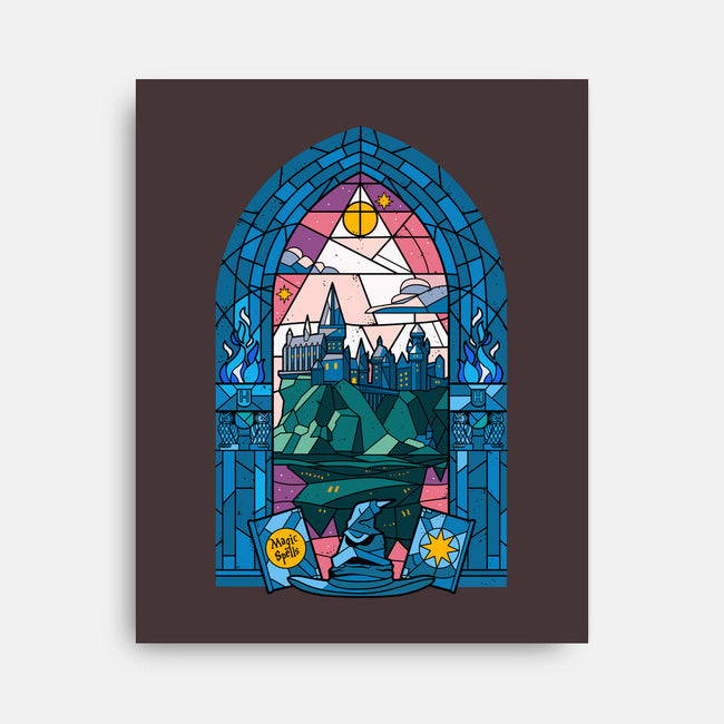 Stained Glass Castle-none stretched canvas-daobiwan