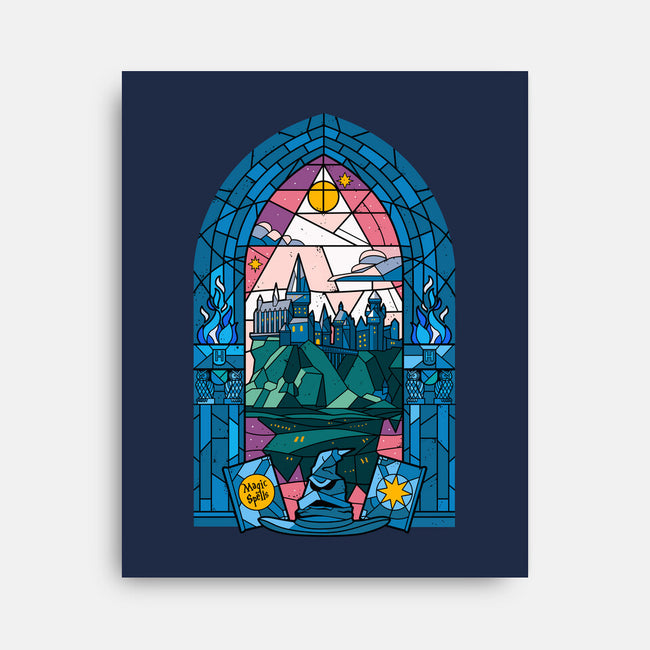 Stained Glass Castle-none stretched canvas-daobiwan