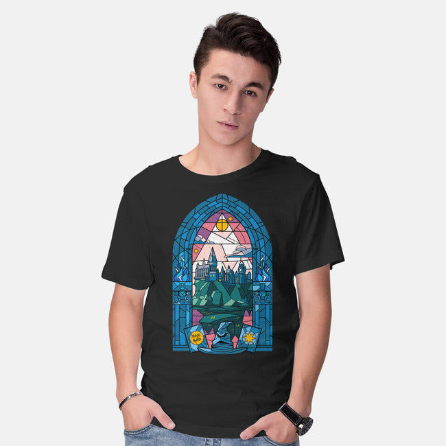 Stained Glass Castle-mens basic tee-daobiwan
