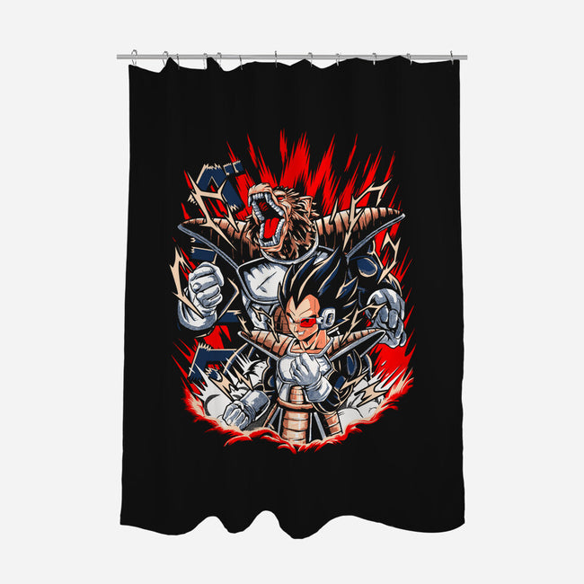 The Prince Of Saiyans-none polyester shower curtain-Knegosfield