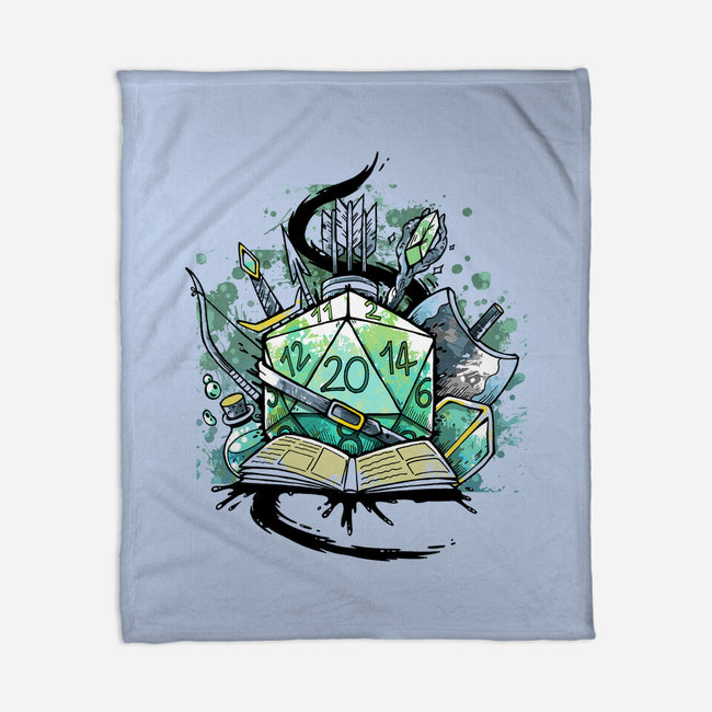 Dice Sketch-none fleece blanket-Vallina84