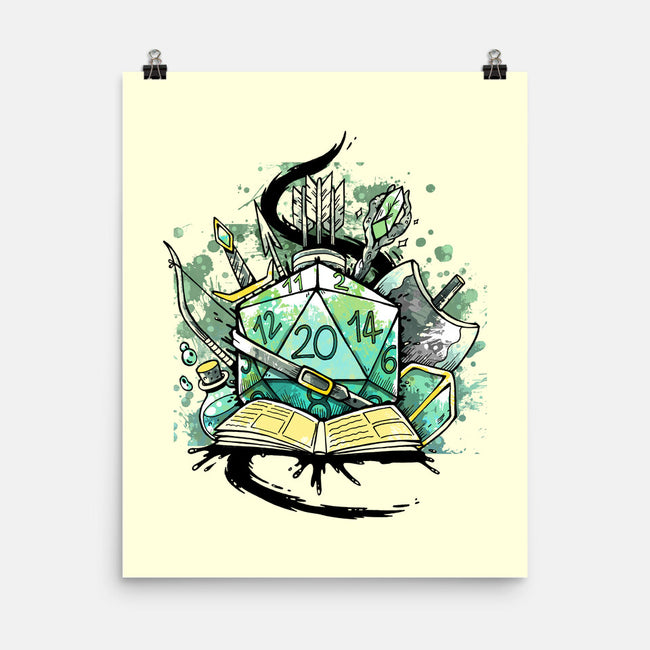 Dice Sketch-none matte poster-Vallina84