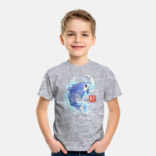Japanese Shark Kawaii-youth basic tee-NemiMakeit