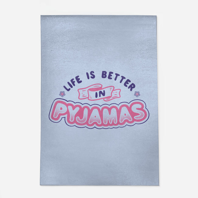 Life Is Better In Pyjamas-none outdoor rug-tobefonseca
